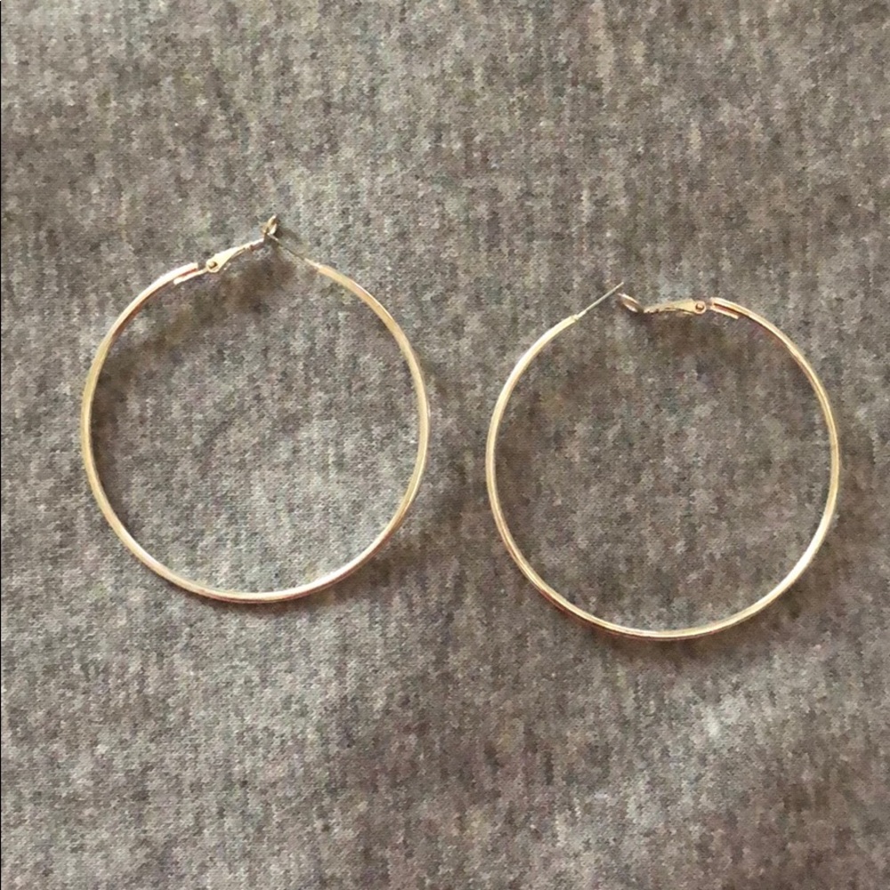 Silver hoop earrings